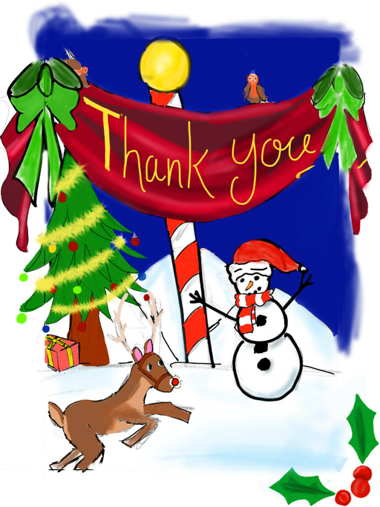 christmas thank you clipart